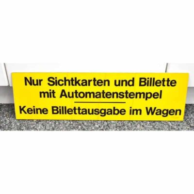 Wechselschild eines Verkehrsbetriebes