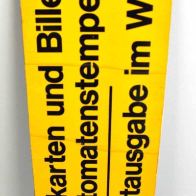 Wechselschild eines Verkehrsbetriebes