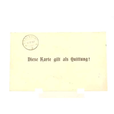 Nachnahme für das eidgenössische Lebensmittelgesetz um 1907