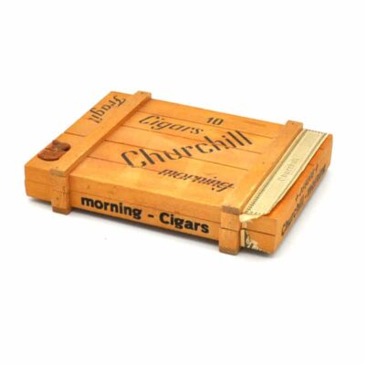 zigarrenbox aus holz für zehn chuchill morning cigars