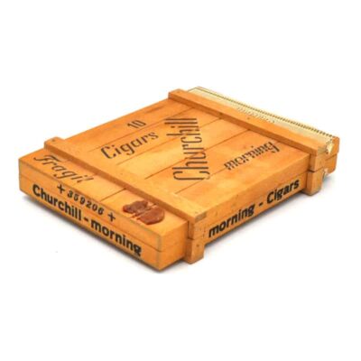 zigarrenbox aus holz für zehn chuchill morning cigars