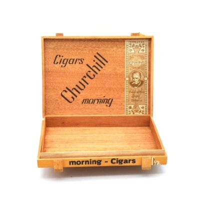 zigarrenbox aus holz für zehn chuchill morning cigars