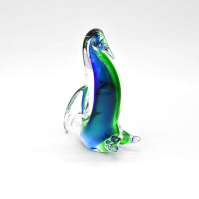 glasfigur eines polychromen pinguins von murano