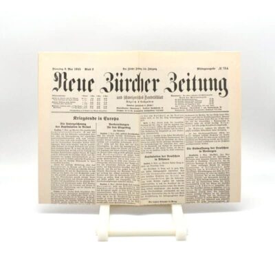 Mittagsausgabe der NZZ vom 08. Mai 1945!!