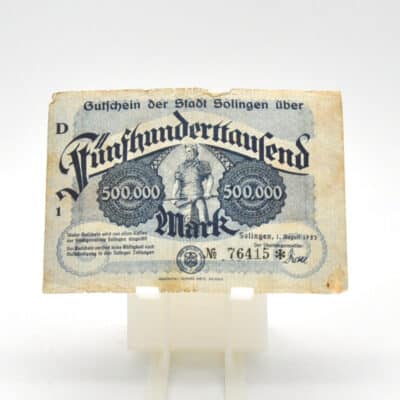 Inflationsnote über 500000 Mark Stadt Solingen