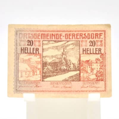 Notgeld Gemeinde Gerersdorf über 20 Heller