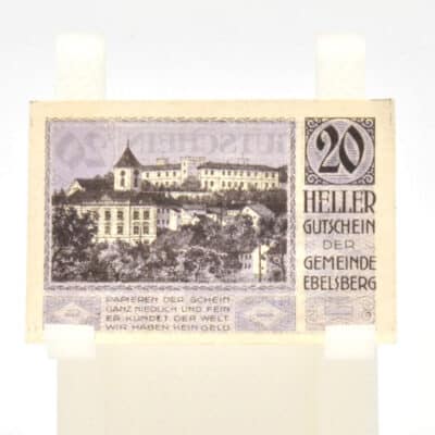 Notgeld Gemeinde Ebelsberg über 20 Heller