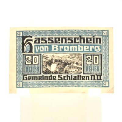 Notgeld/Kassenschein Bromberg über 20 Heller