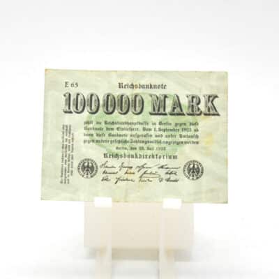 Inflationsnote über 100`000 Mark