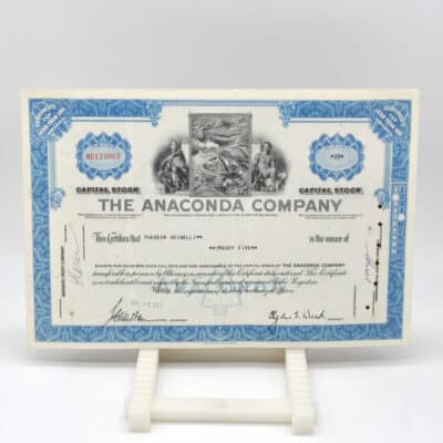 Historisches Wertpapier der Anaconda Company