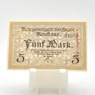 Kriegsnotgeld Stadt Konstanz über 5 Mark