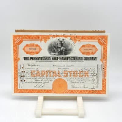 Historisches Wertpapier Pennsylvania Salt MFG Co.