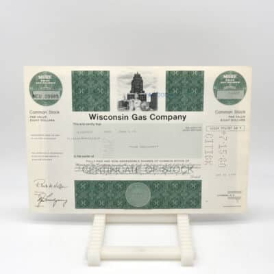 Historisches Wertpapier Wisconsin Gas Co.