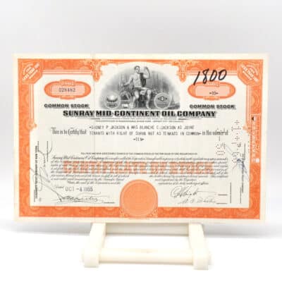 Historisches Wertpapier Sunray Mid Continent Oil Company