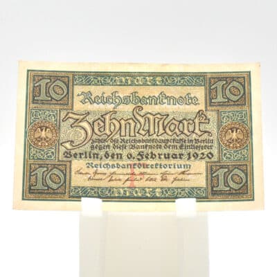 Alte Banknote über 10 Mark