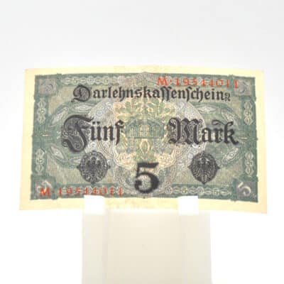 Alte Banknote/Darlehnskassenschein über 5 Mark