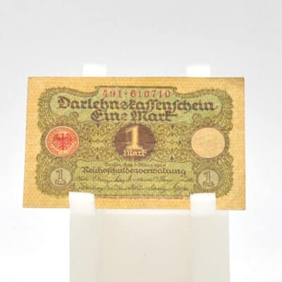 Alte Banknote/Darlehnskassenschein über 1 Mark