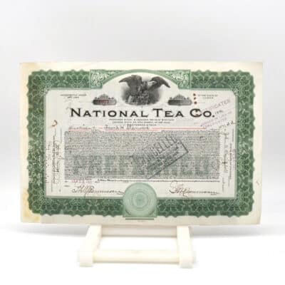 Historisches Wertpapier der National Tea Company