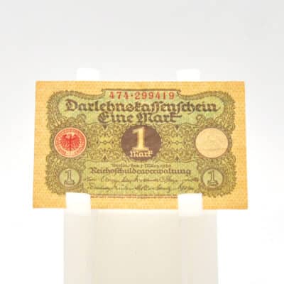 Alte Banknote/Darlehnskassenschein über 1 Mark