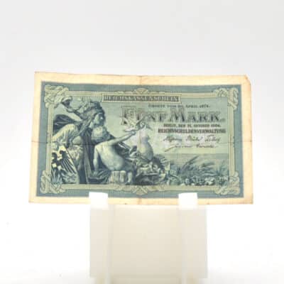 Alte Banknote/Reichskassenschein über 5 Mark