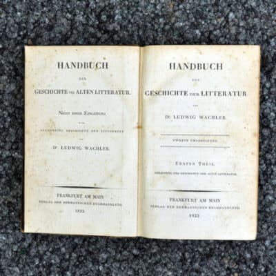 Antikes Buch "Handbuch der Geschichte der alten Litteratur"