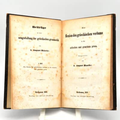 Antikes Buch "Neugestaltung der Griechischen Grammatik" 1850