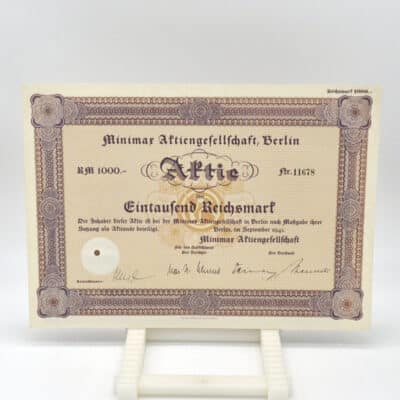 Historisches Wertpapier Minimax Berlin