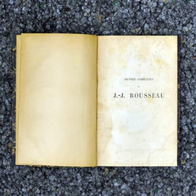 Antike Bücher von Jean-Jacques Rousseau 1856/57