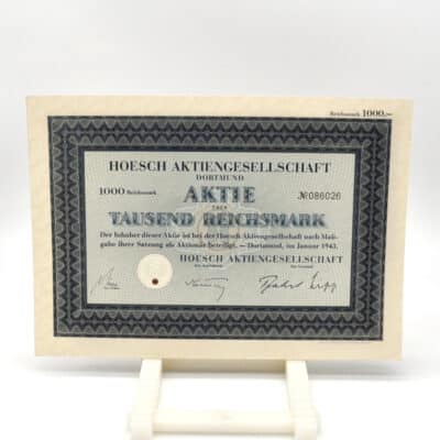 Historisches Wertpapier Hoesch Aktiengesellschaft Dortmund