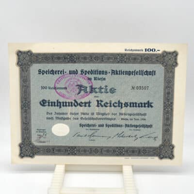 Historisches Wertpapier Speicherei & Speditions AG