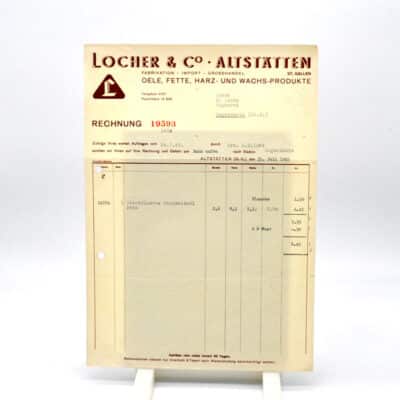 Rechnung der Locher & Co. Altstätten 1945