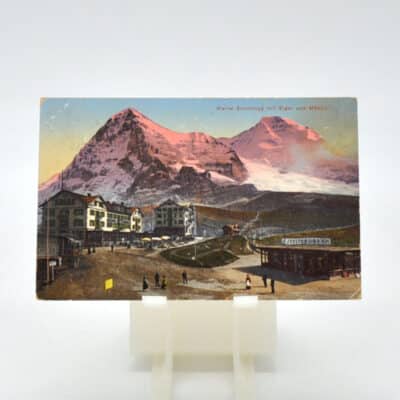 Ansichtskarte der kleinen Scheidegg mit Eiger und Mönch 1922