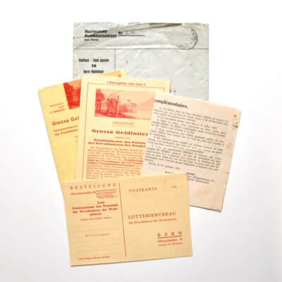 Konvolut von alten Lotterielosen