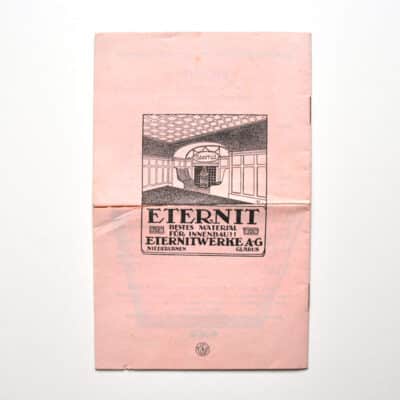 Alte Preisliste der Eternitwerke A.G. Niederurnen
