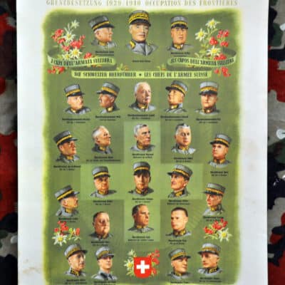 Plakat Schweizer Heerführer Grenzbesetzung 1939/40