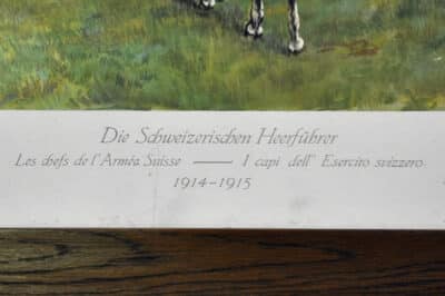 Antikes Bild "Die Schweizer Heerführer 1914 - 1915"