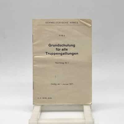 Broschur Nachtrag Grundschulung für alle Truppengattungen 1971