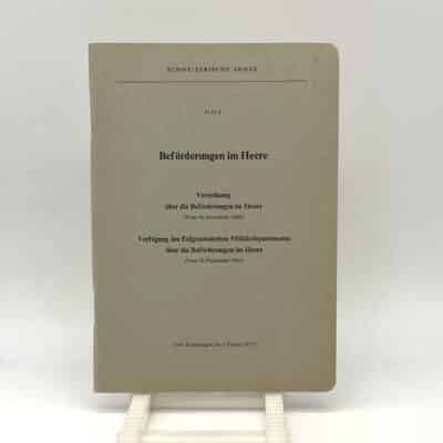 Reglement Beförderungen im Heere 1962