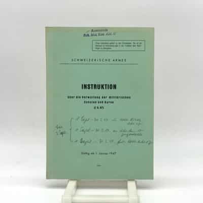 Reglement Instruktion über die Verwaltung der militärischen Schulen und Kurse