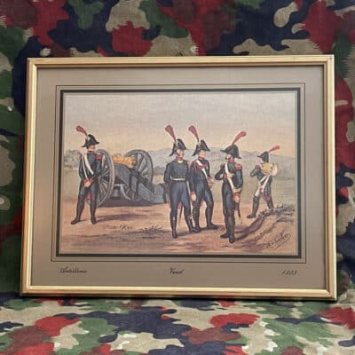 Altes Bild Artillerie Waadt 1803