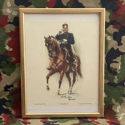 Altes Bild General Ulrich Wille auf Pferd