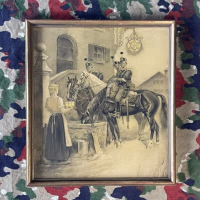 Antikes Bild Angehörige eines Dragoner-Schwadrons